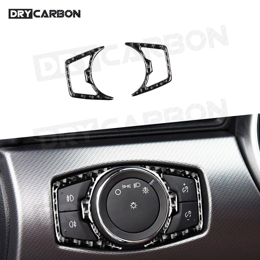 2PCS/Set Carbon Fiber Car headlight Switch Button frame Cover Trim Stickers For Ford Mustang 2015 -2019 Car Styling
2PCS/Set Carbon Fiber Car headlight Switch Button frame Cover Trim Stickers For Ford Mustang 2015 -2019 Car Styling
