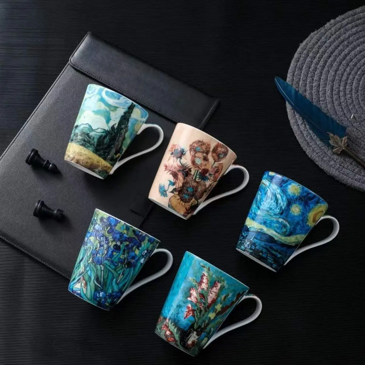 European oil painting series ceramic coffee cup high-end luxury bone china British microwave mug
European oil painting series ceramic coffee cup high-end luxury bone china British microwave mug