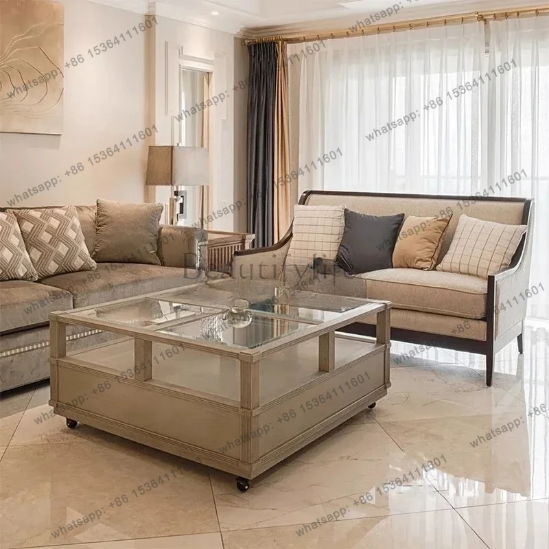 American light luxury solid wood coffee table French retro high-end atmospheric villa living room coffee table coffee table
American light luxury solid wood coffee table French retro high-end atmospheric villa living room coffee table coffee table