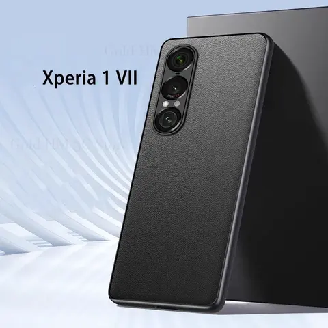 For Sony Xperia 1 VII Solid Color Leather Protective Phone Case For Xperia 1 VI Shockproof Holster Cover For Xperia 1 V 1III 1IV