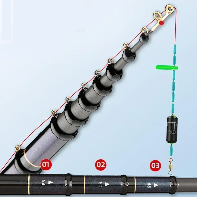 4.5M,5.4M,6.3M,7.2M Adjustable Positioning Fishing Rod Telescopic Portable Carbon Fishing Spinning Ultra Light Hard Stream Rod
4.5M,5.4M,6.3M,7.2M Adjustable Positioning Fishing Rod Telescopic Portable Carbon Fishing Spinning Ultra Light Hard Stream Rod