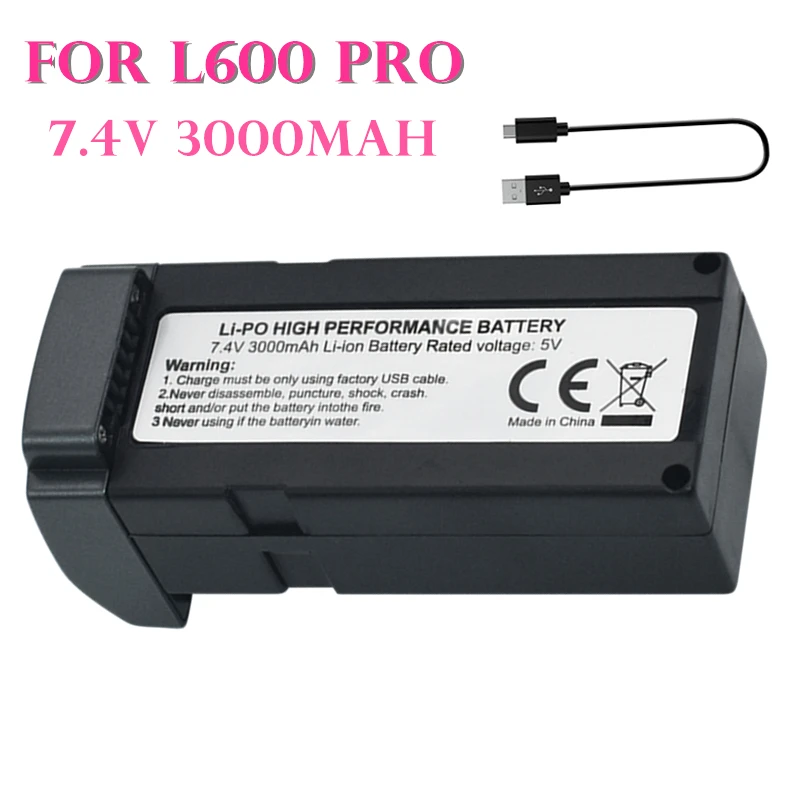 Original L600 PRO 7.4V 3000MAH Drone Battery With Charger For L600PRO Drone Aerial Photography Quadcopter Rechargerable Battery
Original L600 PRO 7.4V 3000MAH Drone Battery With Charger For L600PRO Drone Aerial Photography Quadcopter Rechargerable Battery