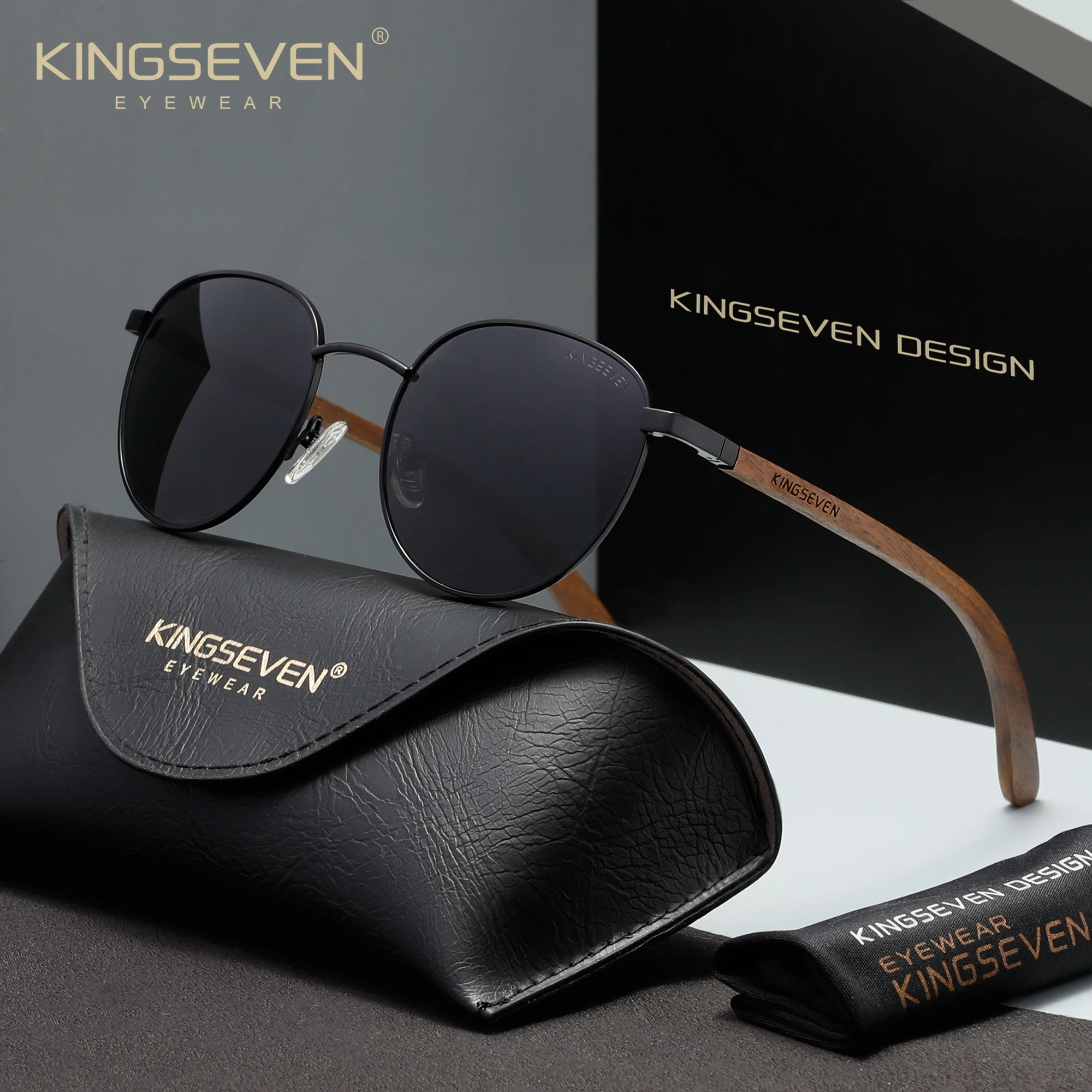 KINGSEVEN Brand Retro Wooden Sunglasses for Men Walnut Wooden Polarized Glasses UV400 Women Handmade Gift Eyewear
KINGSEVEN Brand Retro Wooden Sunglasses for Men Walnut Wooden Polarized Glasses UV400 Women Handmade Gift Eyewear