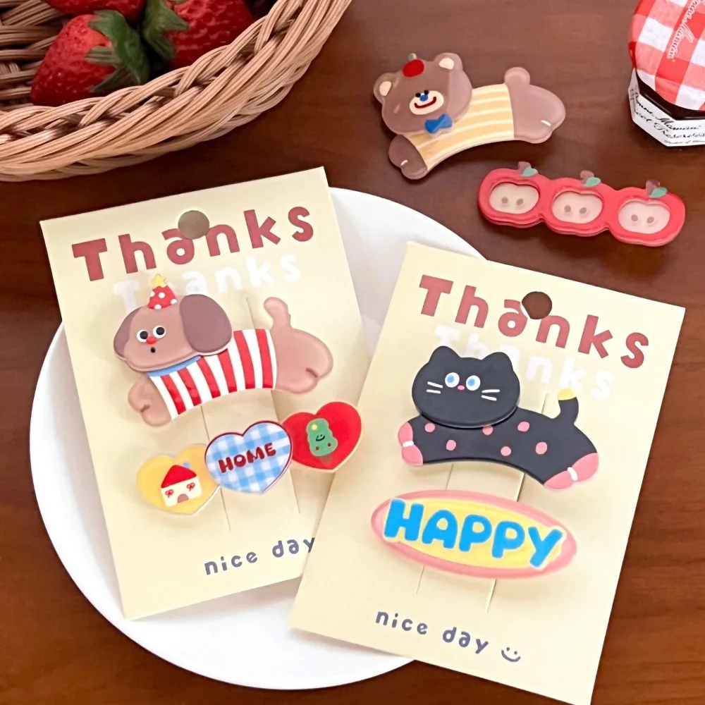 2/8 Pcs Cute Cartoon Cute Pet Hair Clip Girl Heart Versatile Hair Accessories Temperament bangs Clip Hair Clip Set
2/8 Pcs Cute Cartoon Cute Pet Hair Clip Girl Heart Versatile Hair Accessories Temperament bangs Clip Hair Clip Set