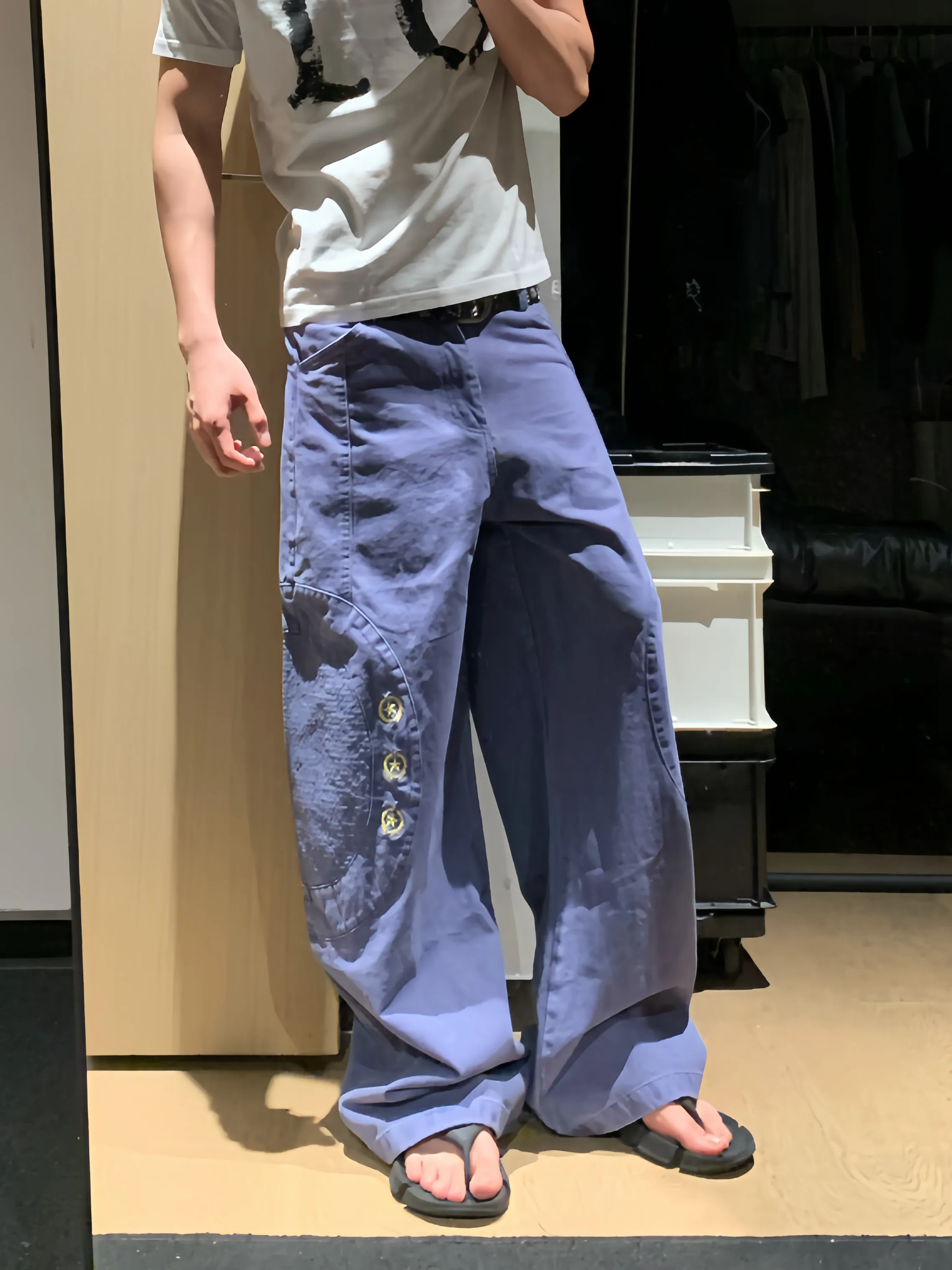 New Spring Summer Embroidered Star Button Knife Pleat Loose Straight Leg Men's Casual Jeans mid Waist Zipper Fly Comfortable ...
New Spring Summer Embroidered Star Button Knife Pleat Loose Straight Leg Men's Casual Jeans mid Waist Zipper Fly Comfortable ...