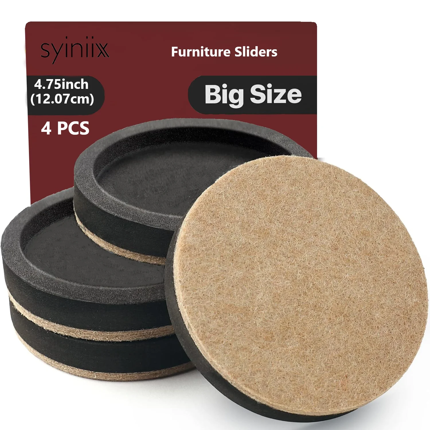 Felt Furniture Sliders for Hardwood Floors -4.75inch(12.07cm) - Furniture Slider with Unique Design
Felt Furniture Sliders for Hardwood Floors -4.75inch(12.07cm) - Furniture Slider with Unique Design