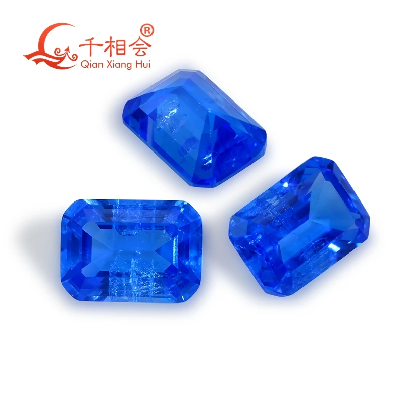 Artificial Cobalt Spinel Gem Stone Blue Color Emerald Shape with inclusions cracks for Jewelry Making
Artificial Cobalt Spinel Gem Stone Blue Color Emerald Shape with inclusions cracks for Jewelry Making
