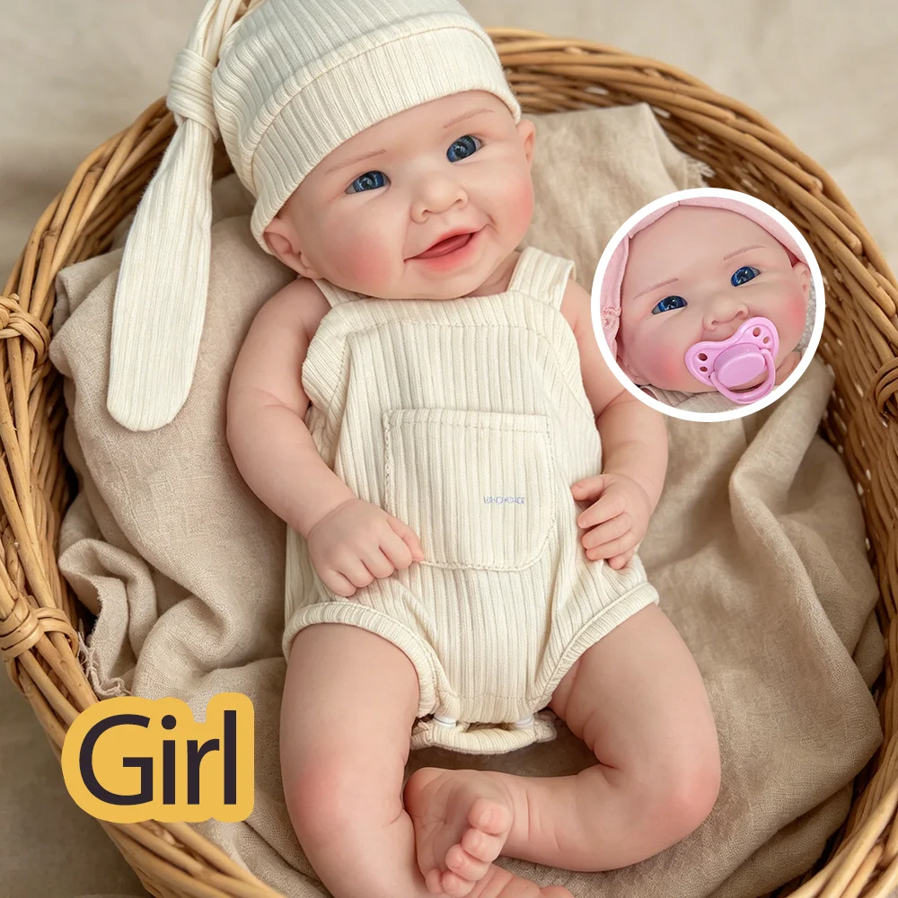 Hand-Made 3D Mould Waterproof 19Inch Silicone Reborn Baby Doll Beautiful Smiley Newborn Girl Toy For Children Festival Gift Cute
Hand-Made 3D Mould Waterproof 19Inch Silicone Reborn Baby Doll Beautiful Smiley Newborn Girl Toy For Children Festival Gift Cute