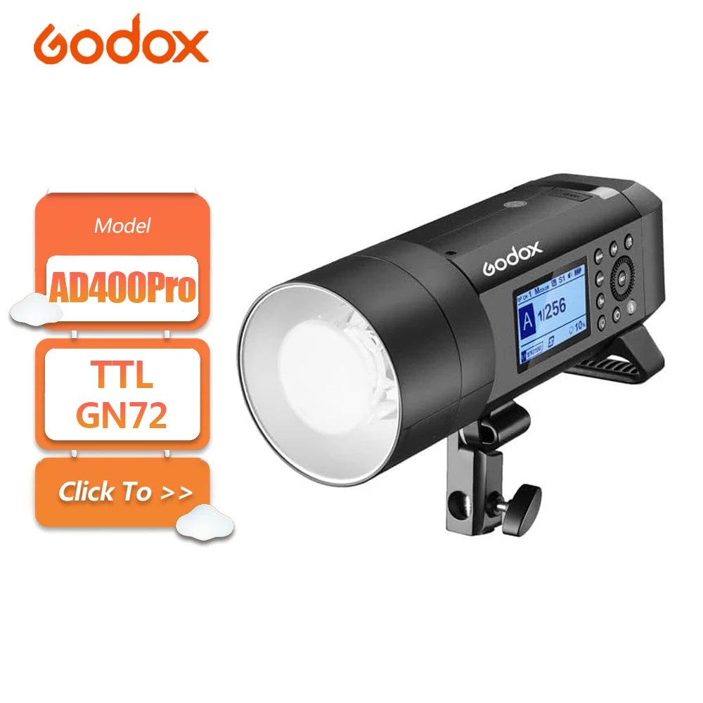 Godox AD400Pro 400Ws GN72 TTL 1/8000s HSS 2.4G X System Witstro All-in-One Outdoor Flash for Camera Photography Sony Nikon Canon
Godox AD400Pro 400Ws GN72 TTL 1/8000s HSS 2.4G X System Witstro All-in-One Outdoor Flash for Camera Photography Sony Nikon Canon
