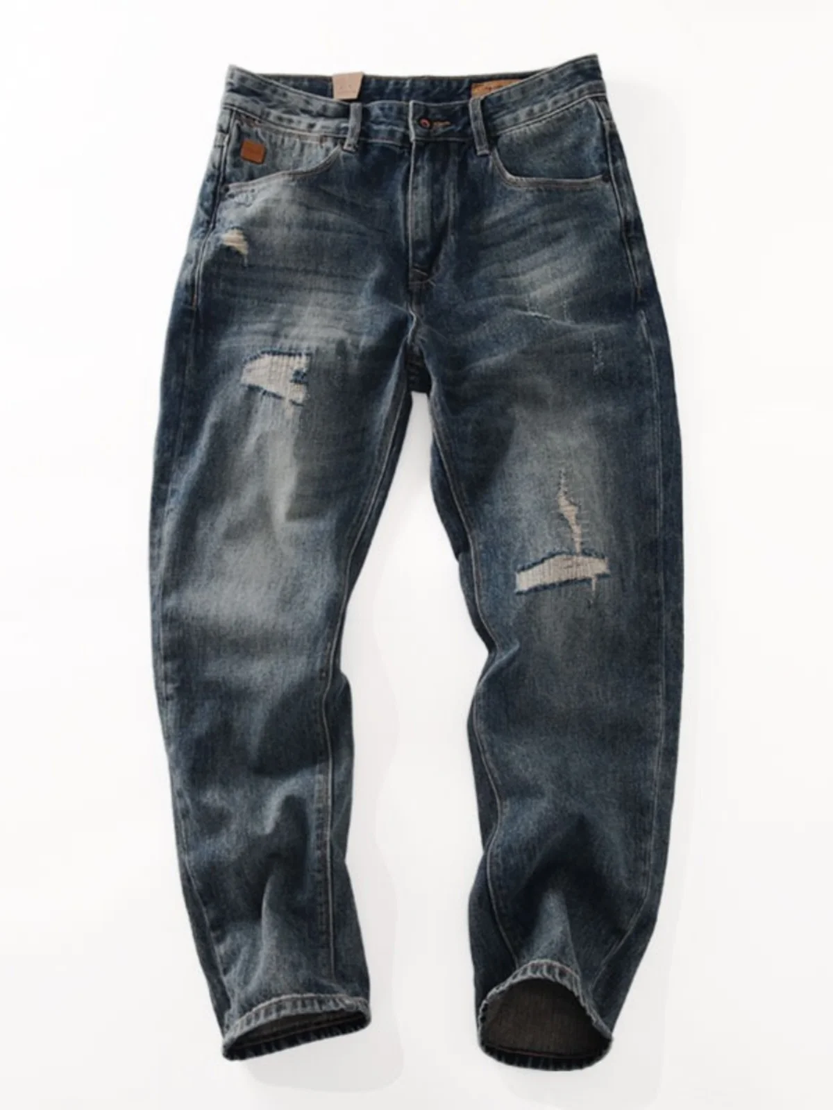 Мужские джинсы в стиле ретро, американские джинсы, повседневные брюки с рваным дизайном, молодежные модные износостойкие длинные брюки, прямой крой
Мужские джинсы в стиле ретро, американские джинсы, повседневные брюки с рваным дизайном, молодежные модные износостойкие длинные брюки, прямой крой