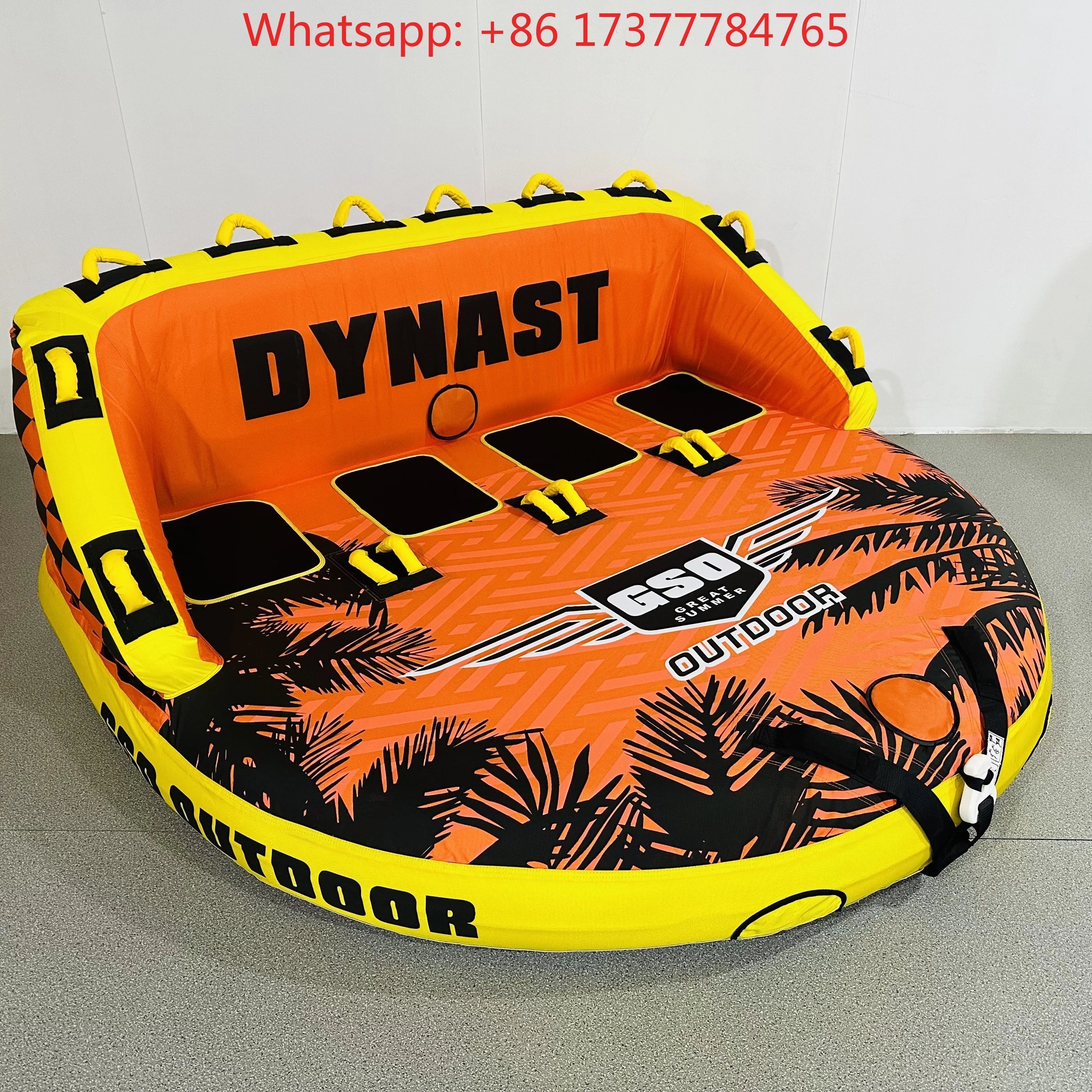 Inflatable Boat Towables, 4P Towable Tube with Dual Tow Points, Premium Durable Nylon Cover
Inflatable Boat Towables, 4P Towable Tube with Dual Tow Points, Premium Durable Nylon Cover
