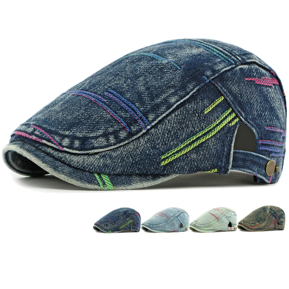 HT5046 Mens Berets Women Spring Autumn 100% Cotton Denim Ivy Flat Cap Artist Painter Beret Hat Male Female Adjustable Beret Cap
HT5046 Mens Berets Women Spring Autumn 100% Cotton Denim Ivy Flat Cap Artist Painter Beret Hat Male Female Adjustable Beret Cap
