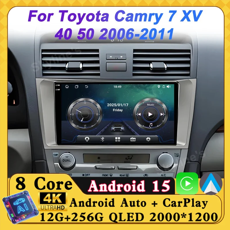 2din Carplay Android 16 Car Radio Multimedia Video Player For Toyota Camry 7 XV 40 50 2006-2011 Navigation GPS Head Unit Wifi BT
2din Carplay Android 16 Car Radio Multimedia Video Player For Toyota Camry 7 XV 40 50 2006-2011 Navigation GPS Head Unit Wifi BT
