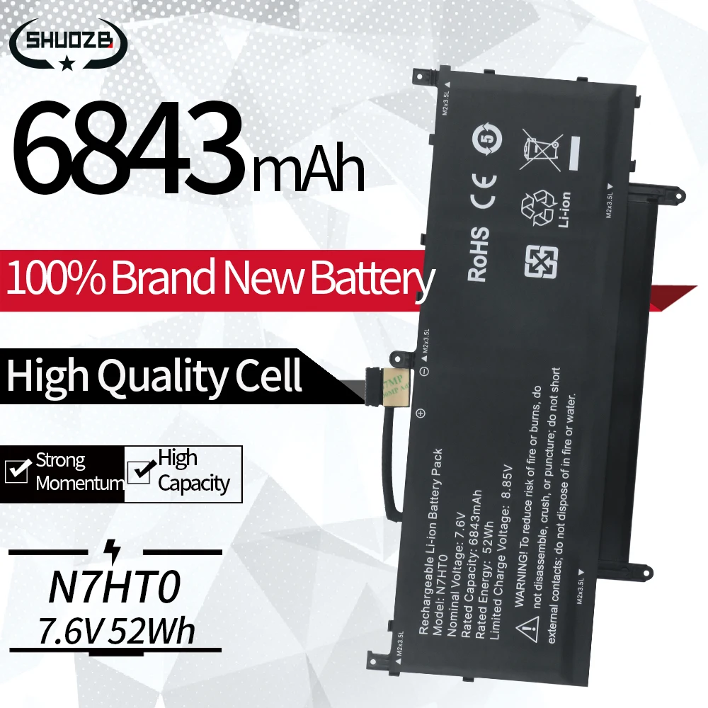 Новый аккумулятор N7HT0 TVKGH для ноутбука Dell Latitude 9510 2-в-1 серии 089GNG 08NFC7 N7HTO V5K68 HYMNG 0PKW00 7.6V 52WH, инструменты в комплекте
Новый аккумулятор N7HT0 TVKGH для ноутбука Dell Latitude 9510 2-в-1 серии 089GNG 08NFC7 N7HTO V5K68 HYMNG 0PKW00 7.6V 52WH, инструменты в комплекте