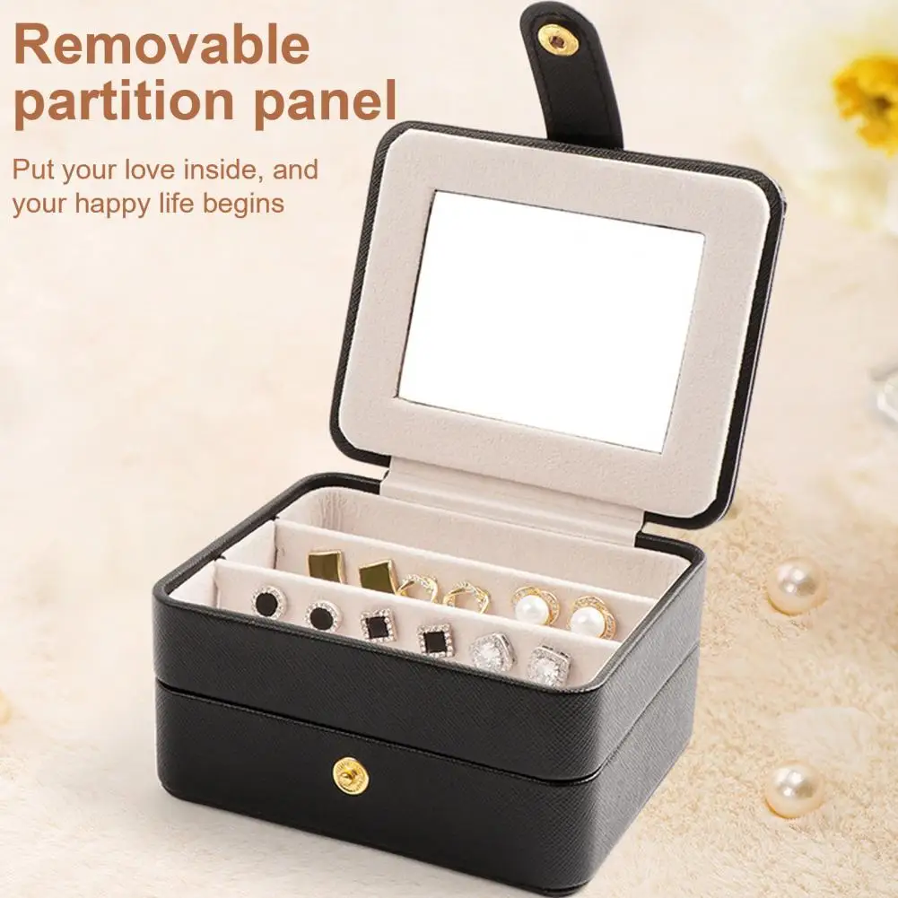Bracelet Earring Storage Box Elegant Double-layer Jewelry Organizer Box with Mirror Capacity Waterproof Container for Earrings
Bracelet Earring Storage Box Elegant Double-layer Jewelry Organizer Box with Mirror Capacity Waterproof Container for Earrings