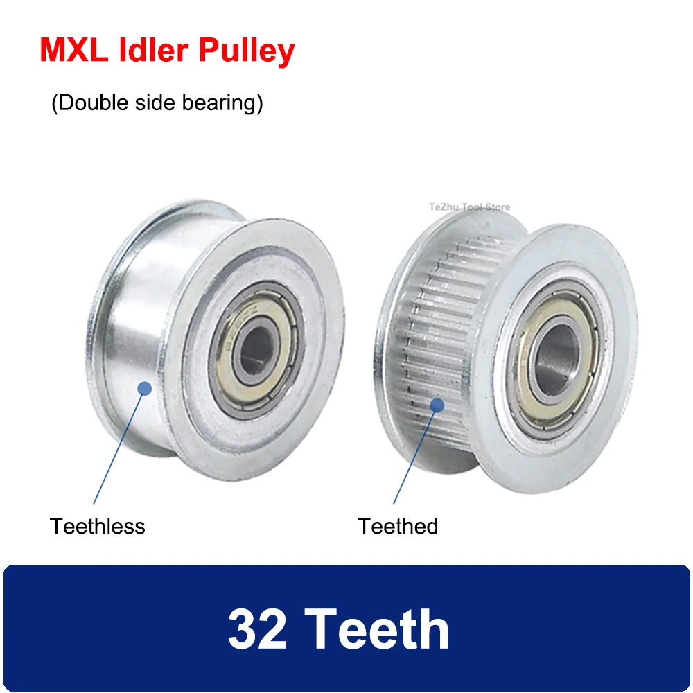 1PCS MXL 32 Teeth Timing Pulley Wheel With/Without Teeth 7mm 11mm Width Idler Pulley 3/4/5/6mm Bore Idler Bearing Motor Pulley
1PCS MXL 32 Teeth Timing Pulley Wheel With/Without Teeth 7mm 11mm Width Idler Pulley 3/4/5/6mm Bore Idler Bearing Motor Pulley