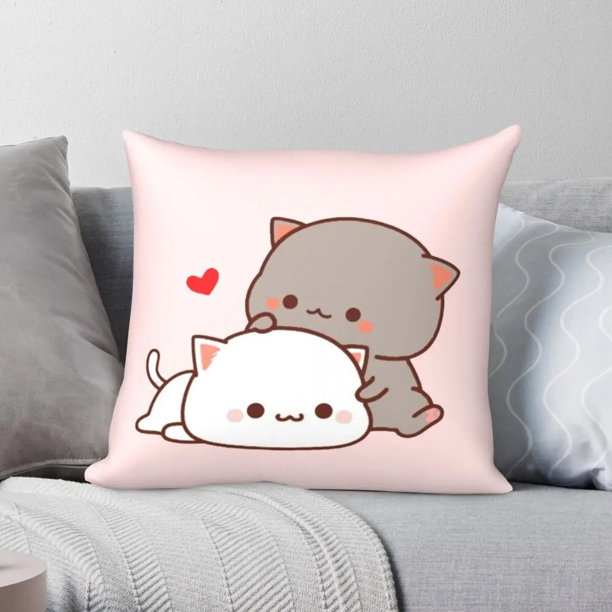 Cute Mochi Peach Cat Pillowcase Polyester Linen Velvet Pattern Zip Decorative Home Cushion Cover
Cute Mochi Peach Cat Pillowcase Polyester Linen Velvet Pattern Zip Decorative Home Cushion Cover