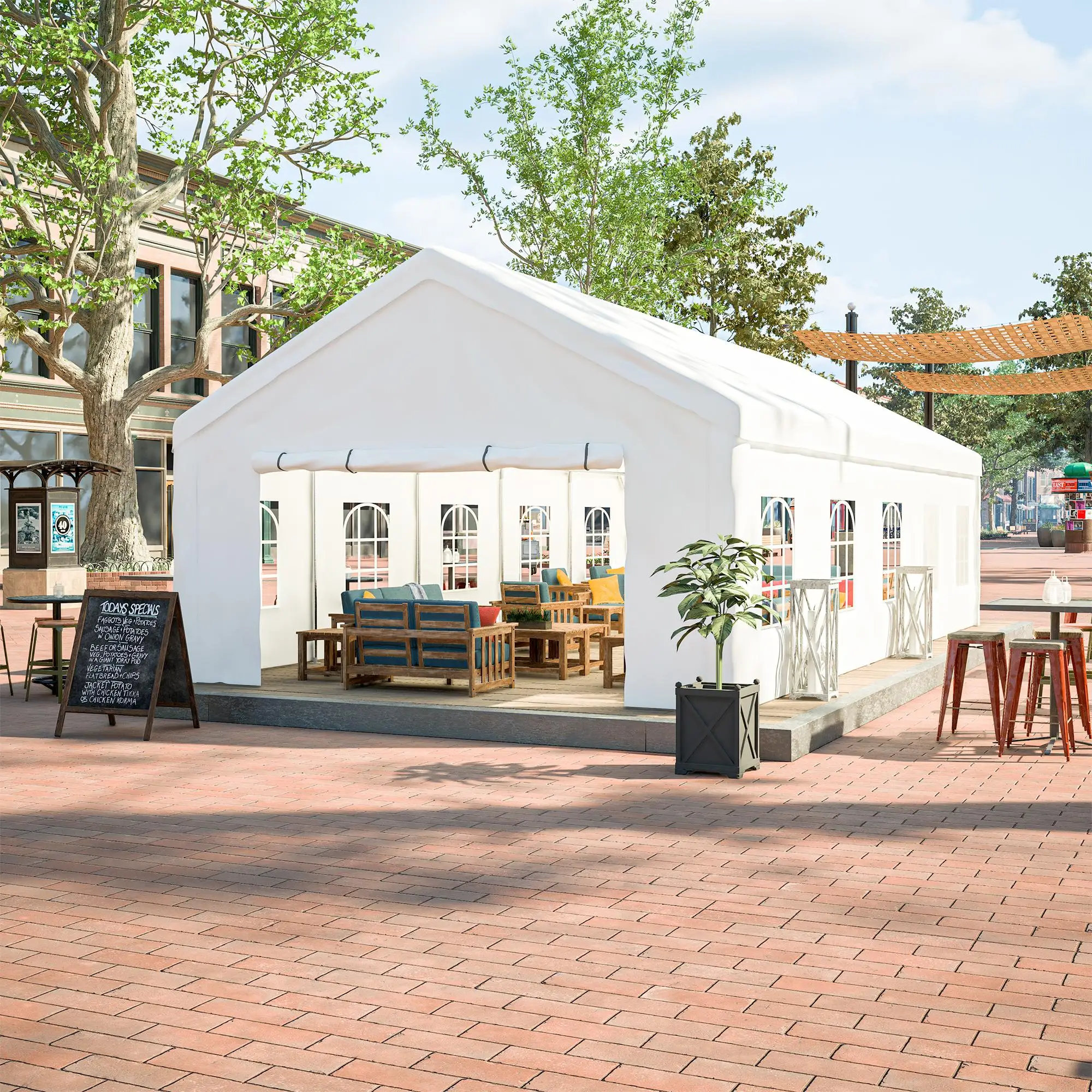 16x32ft Heavy Duty Party Tent Removable Sidewalls Waterproof PE 99% UV for Weddings Parties BBQ
16x32ft Heavy Duty Party Tent Removable Sidewalls Waterproof PE 99% UV for Weddings Parties BBQ