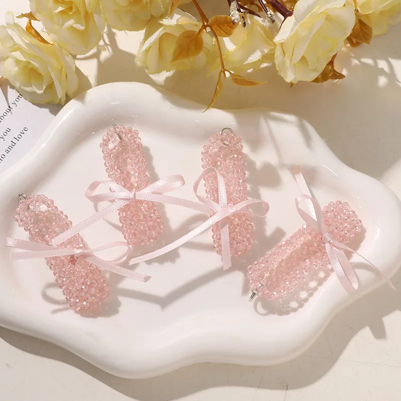 Shoe Clip 1 Piece Pink Silk Ribbon Crystal Korean Ballet Sweet Rope Hanging Decor for Jelly Clogs Clear Crystal Shoes
Shoe Clip 1 Piece Pink Silk Ribbon Crystal Korean Ballet Sweet Rope Hanging Decor for Jelly Clogs Clear Crystal Shoes