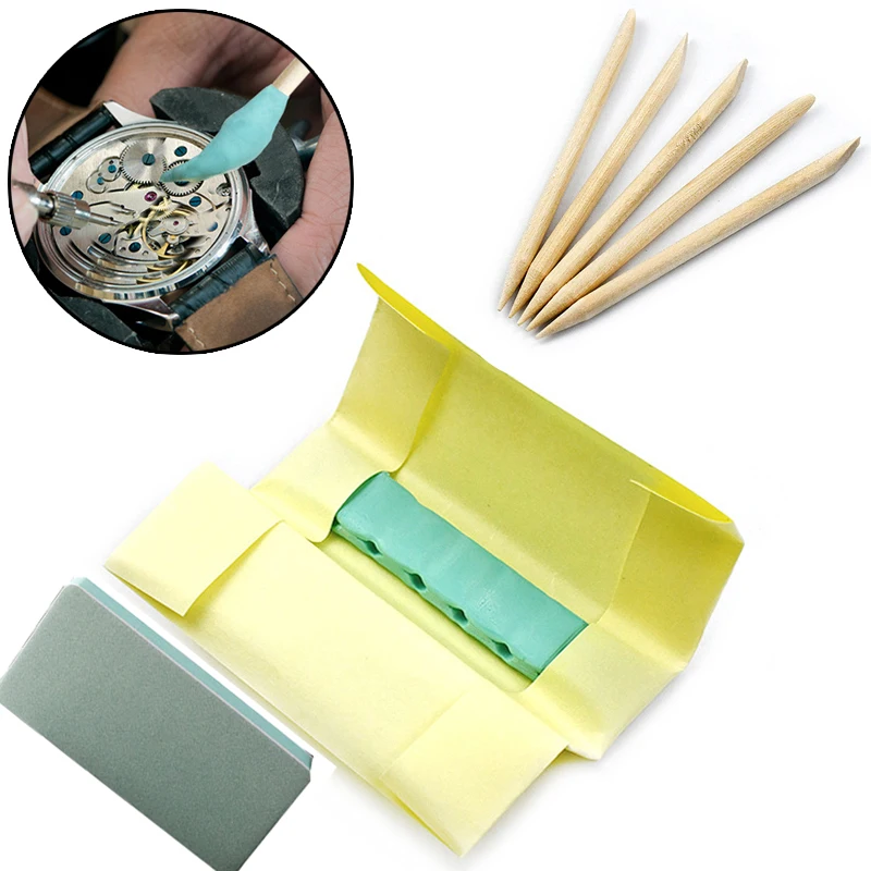 2PCS Watch Parts Movement Cleaning Clay Green Rubber Putty Cleaner For Watchmakers Watch Repair Tool Bar Pad Brush Set
2PCS Watch Parts Movement Cleaning Clay Green Rubber Putty Cleaner For Watchmakers Watch Repair Tool Bar Pad Brush Set