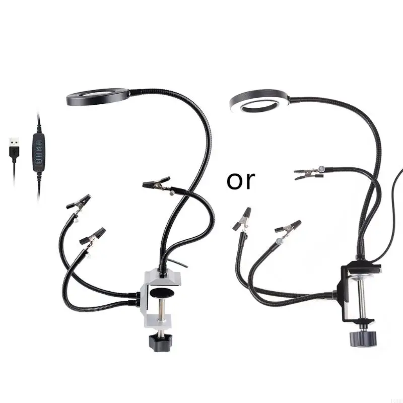 F26C Soldering Helping Hand Third Hand PC-B Holder Tool LED Magnifier for Bench Vise
F26C Soldering Helping Hand Third Hand PC-B Holder Tool LED Magnifier for Bench Vise