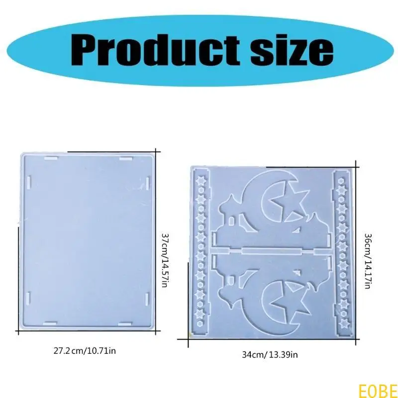 E0BE 2 Pieces Flexible Silicone Moon Star Castles Tray Mould Decoration for Children's Creative Activities Daily Casual Use
E0BE 2 Pieces Flexible Silicone Moon Star Castles Tray Mould Decoration for Children's Creative Activities Daily Casual Use