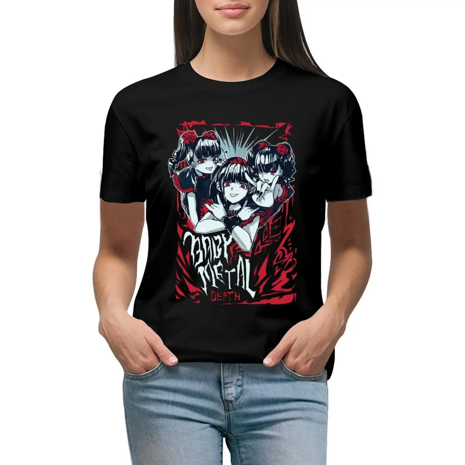 Baby Metal Design T-Shirt heavyweights kawaii clothes plain plain t shirts for Women
Baby Metal Design T-Shirt heavyweights kawaii clothes plain plain t shirts for Women