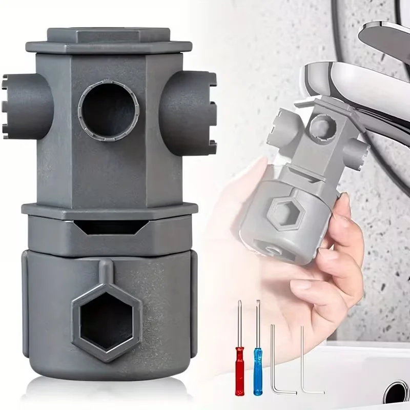 Universal Faucet Multifunction Spanner Tool Effortless Removal Device for Kitchen Sink Bubbler and Spout Home Repair Accessory
Universal Faucet Multifunction Spanner Tool Effortless Removal Device for Kitchen Sink Bubbler and Spout Home Repair Accessory