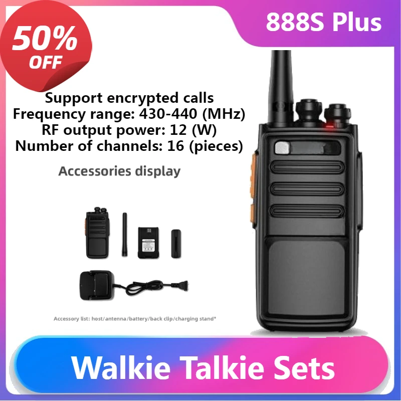 4 Pcs Walkie Talkie 888S Plus Walkie-Talkies Communication Equipment PTT Radio Hunting Two Way Radio Portable
4 Pcs Walkie Talkie 888S Plus Walkie-Talkies Communication Equipment PTT Radio Hunting Two Way Radio Portable
