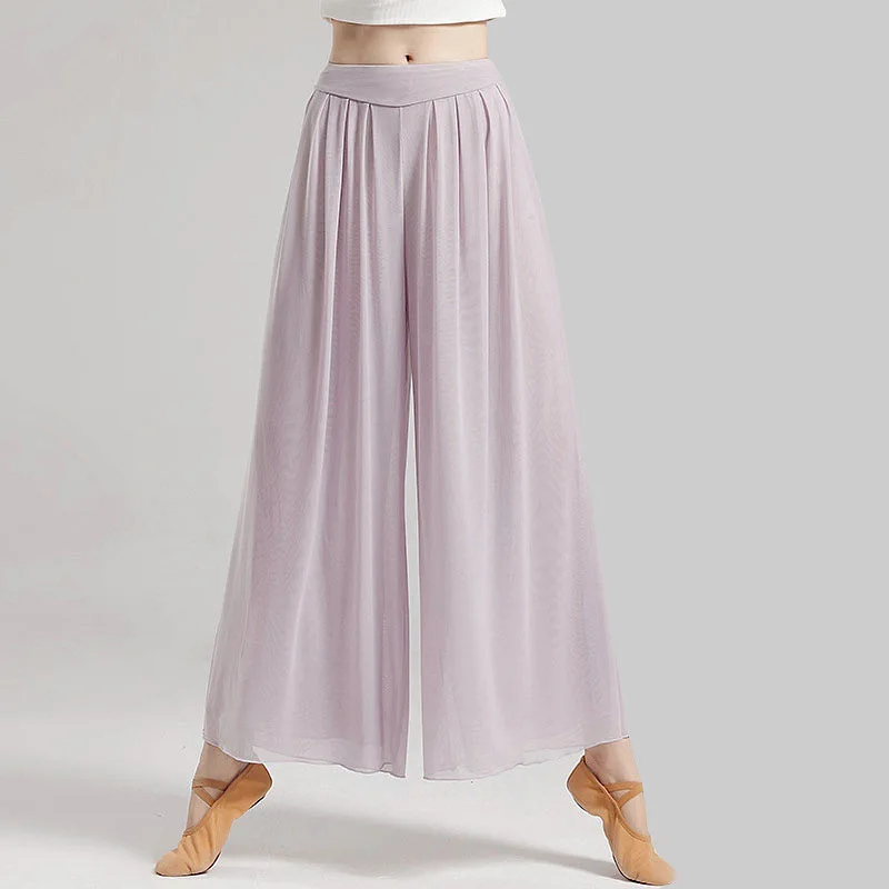 Women Mesh Wide Leg Modern Dance Pant Ballet Classical Lyrical Dance High Waist Trousers Adult Classical Dance Wear Performance
Women Mesh Wide Leg Modern Dance Pant Ballet Classical Lyrical Dance High Waist Trousers Adult Classical Dance Wear Performance