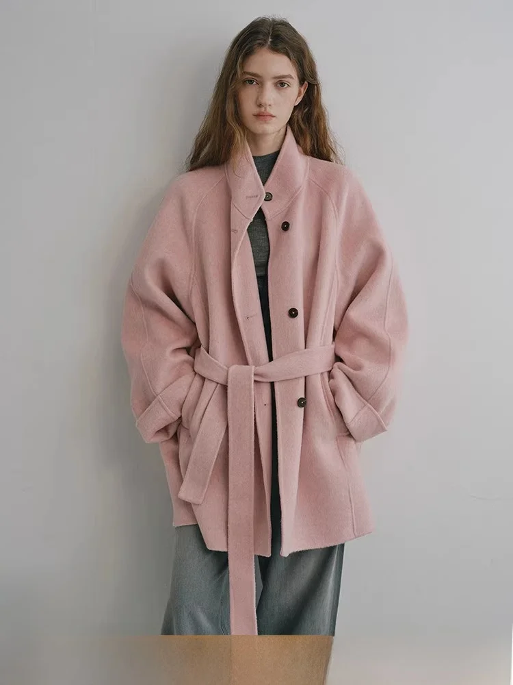 cio Double-Faced Woolen ort Coat with Belt Simple Stand Collar Thiened Winter Outerwear for Young Women in China
cio Double-Faced Woolen ort Coat with Belt Simple Stand Collar Thiened Winter Outerwear for Young Women in China