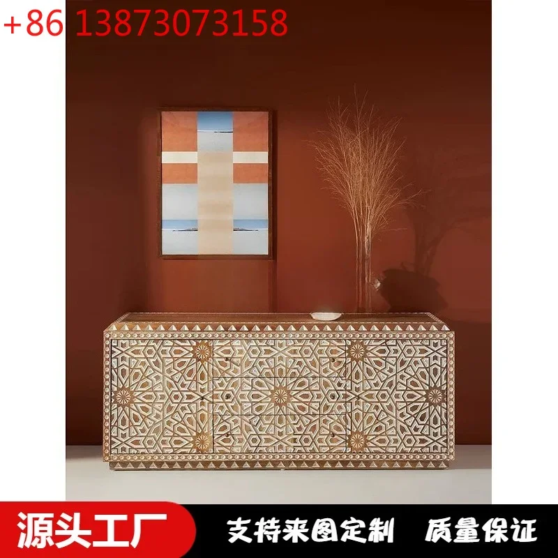 French retro all-solid wood dining side cabinet Bohemian log wind decorative porch cabinet Entry foyer cabinet
French retro all-solid wood dining side cabinet Bohemian log wind decorative porch cabinet Entry foyer cabinet