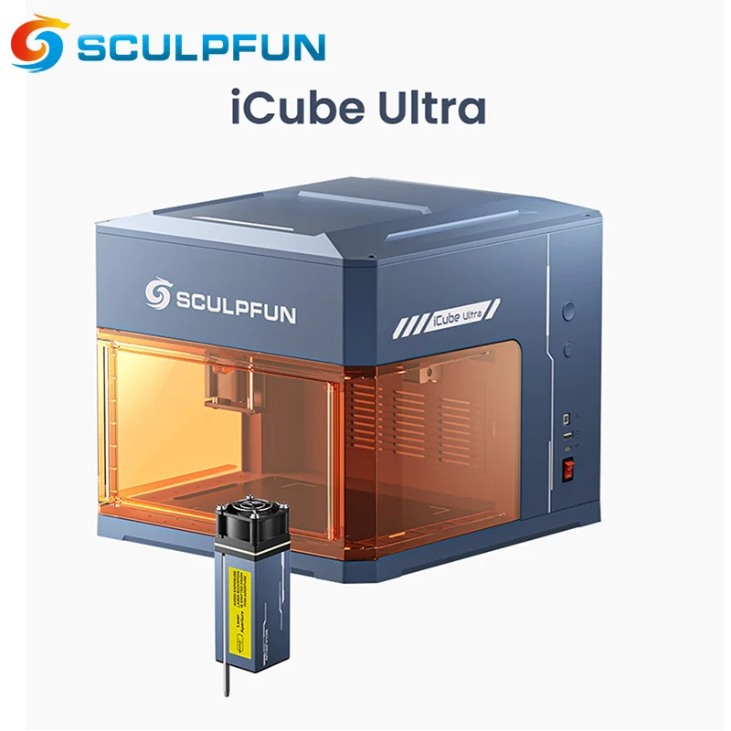 SCULPFUN iCube Ultra 12W Desktop Laser Engraver Fully Enclosed Laser Engraving Machine 150x150mm Working Area with Smoke Filter
SCULPFUN iCube Ultra 12W Desktop Laser Engraver Fully Enclosed Laser Engraving Machine 150x150mm Working Area with Smoke Filter