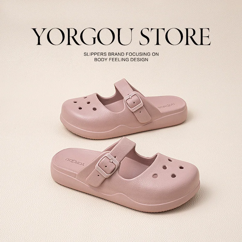 New hole shoes women's EVA Mary Jane bag head cool slippers home non-slip can be worn outside do not stink feet
New hole shoes women's EVA Mary Jane bag head cool slippers home non-slip can be worn outside do not stink feet