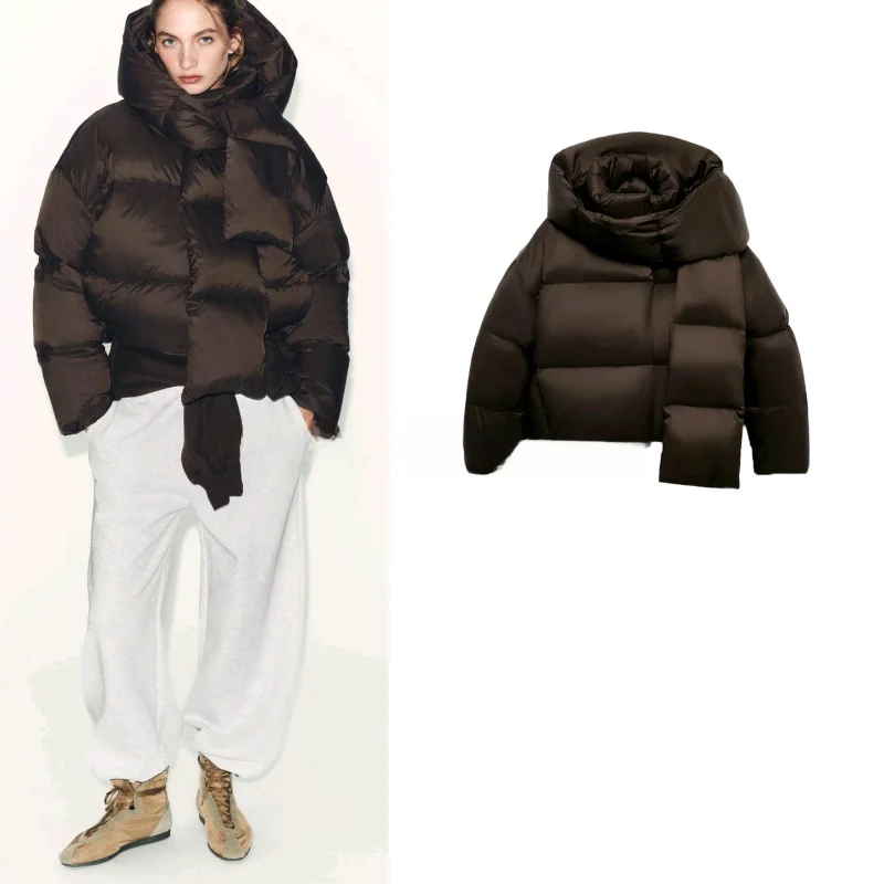 Winter New Women's Cotton Jaet with Detachable Hood Long Sve Stand Collar Coat ket Design Scarf Included 4749820
Winter New Women's Cotton Jaet with Detachable Hood Long Sve Stand Collar Coat ket Design Scarf Included 4749820