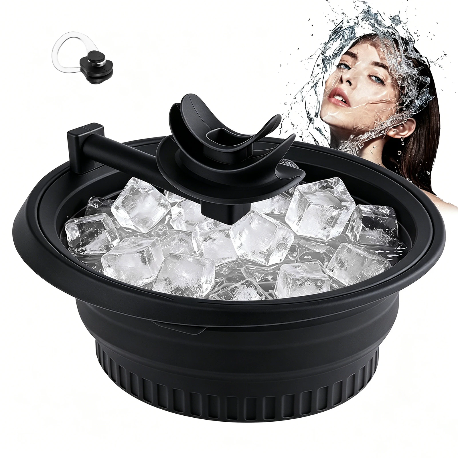 Silicone Face Ice Bath Tray with Adjustable Breathing Tube Portable Foldable Wash Basin Cold Therapy Facial Puffiness Bowl
Silicone Face Ice Bath Tray with Adjustable Breathing Tube Portable Foldable Wash Basin Cold Therapy Facial Puffiness Bowl