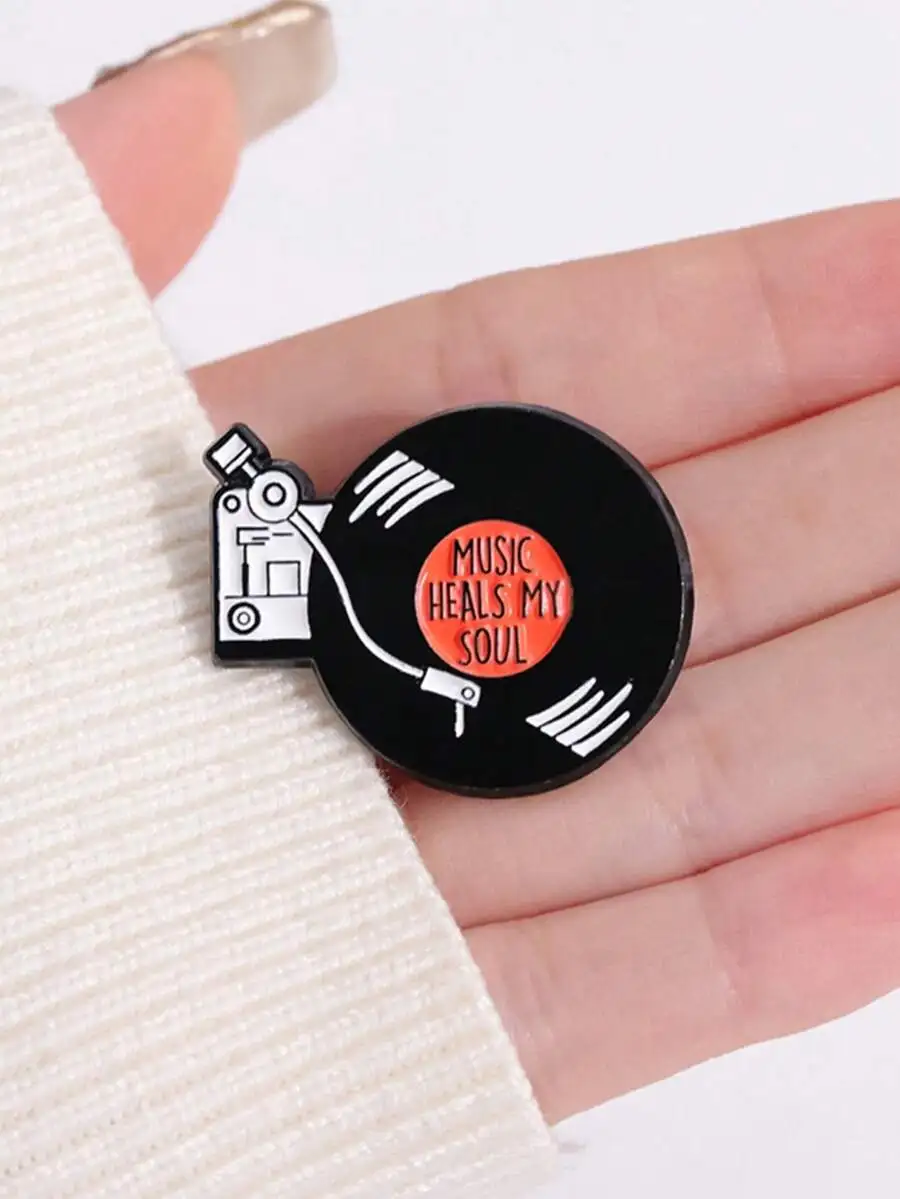 1pc Letter-shaped Zinc Alloy Brooch, Black Round Geometric Music Theme Pin, Magnetic Lapel Accessory for Shirts Jackets Bags, Al
1pc Letter-shaped Zinc Alloy Brooch, Black Round Geometric Music Theme Pin, Magnetic Lapel Accessory for Shirts Jackets Bags, Al