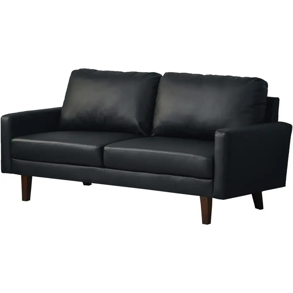 Современный кожаный диван с деревянными ножками для гостиной или офиса - Изящный черный
Современный кожаный диван с деревянными ножками для гостиной или офиса - Изящный черный