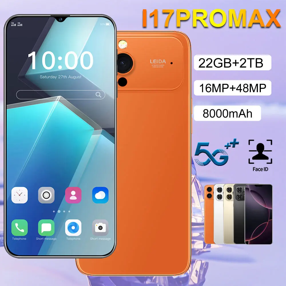 2026 HOT I17 Pro Max NEW 7.0 Inch Global Edition Original Smart Dual Card 22GB+2TB 8000Mah Battery Facial Recognition Function
2026 HOT I17 Pro Max NEW 7.0 Inch Global Edition Original Smart Dual Card 22GB+2TB 8000Mah Battery Facial Recognition Function