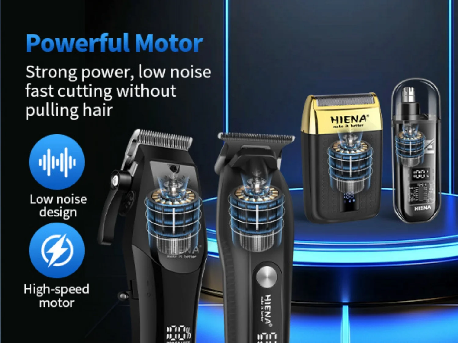 HIENA Pro Hair Clipper Set High Power Portable Cordless Hair Cutting Machine Men's Professional Electric Beard Shaving Razors
HIENA Pro Hair Clipper Set High Power Portable Cordless Hair Cutting Machine Men's Professional Electric Beard Shaving Razors