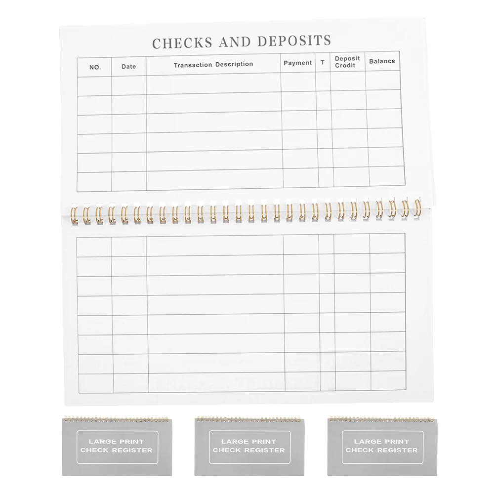 4pcs Check Register Book Large Print High Contrast Extra Spacing Low Vision Financial Tracking Portable Transaction
4pcs Check Register Book Large Print High Contrast Extra Spacing Low Vision Financial Tracking Portable Transaction