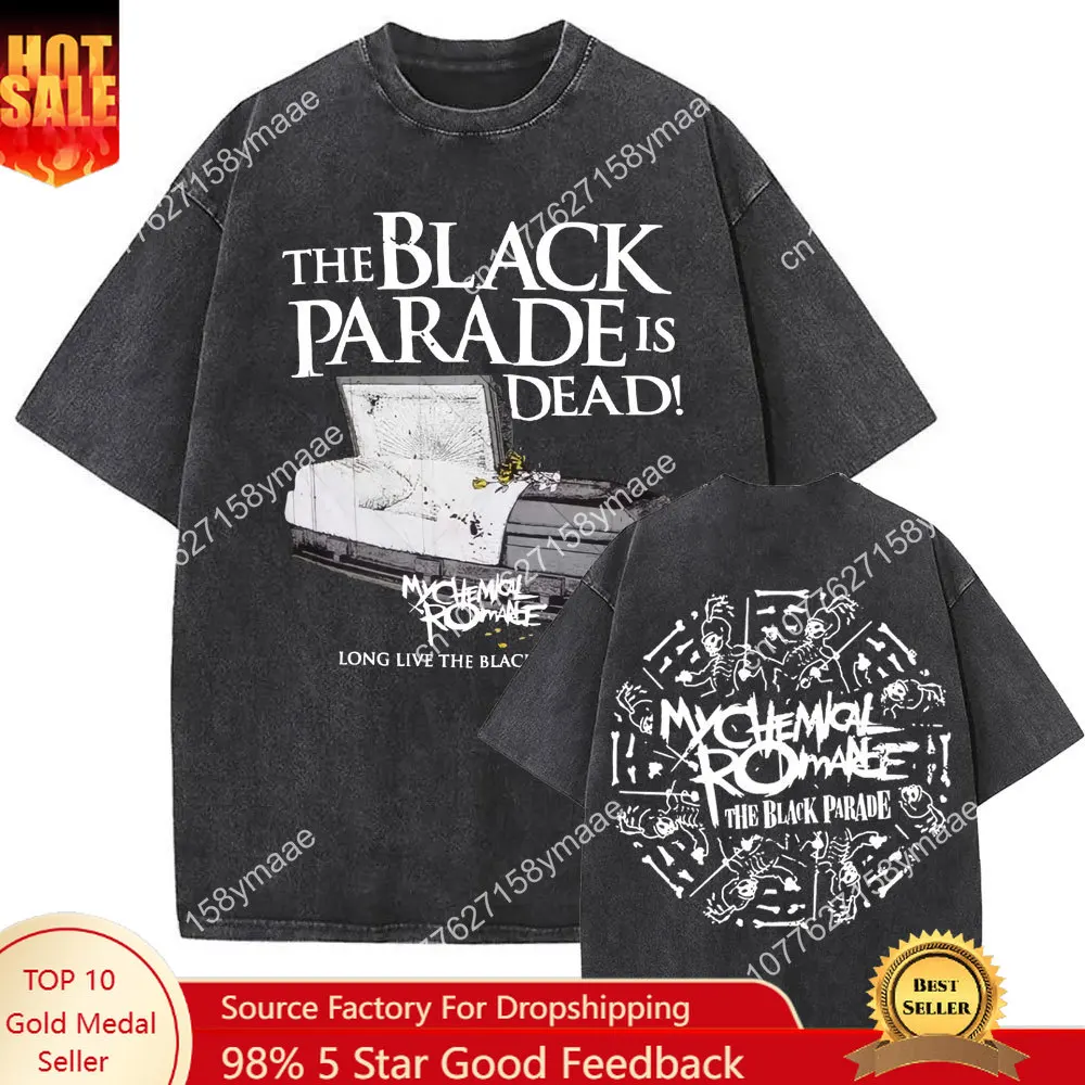 Washed Vintage Rock Band My Chemical Romance Long Live The Black Parade Graphic T Shirt Men Women Oversized Punk Emo T-shirts
Washed Vintage Rock Band My Chemical Romance Long Live The Black Parade Graphic T Shirt Men Women Oversized Punk Emo T-shirts