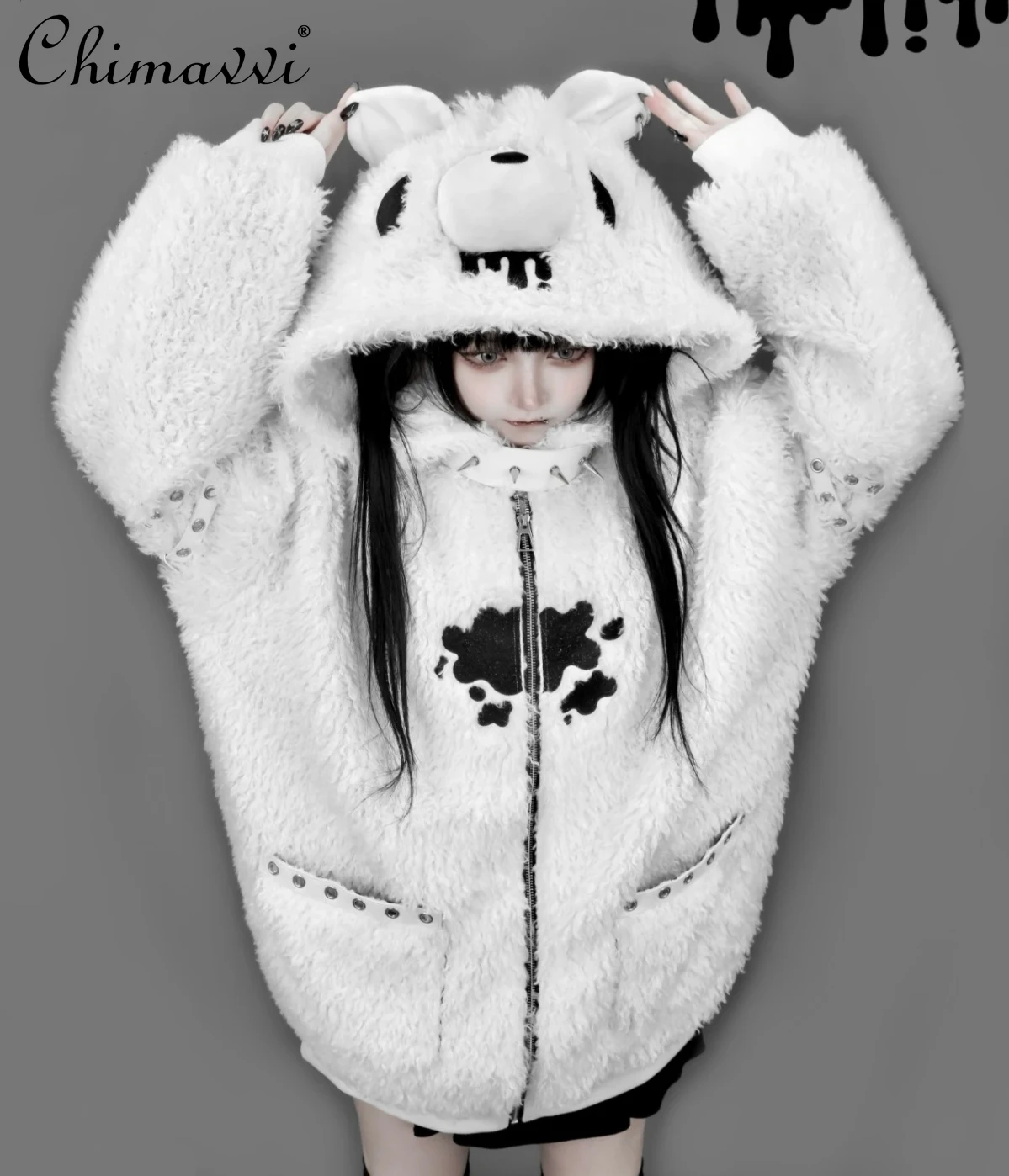 Japanese Style Soft Cute Plush Coat Autumn Winter Gothic Subculture Y2K Sweet Cool Girl Loose Lamb Wool Sweatshirt Cotton Jacket
Japanese Style Soft Cute Plush Coat Autumn Winter Gothic Subculture Y2K Sweet Cool Girl Loose Lamb Wool Sweatshirt Cotton Jacket