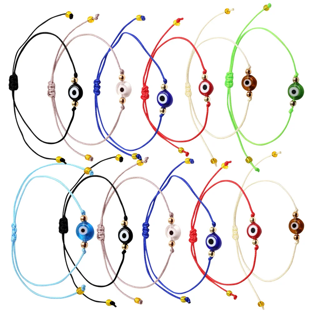 12 Pcs Colorful Evil Eye Bracelets Woven Adjustable Rope Fabric Kids Teen Girls Jewelry Fashion Accessories Gift
12 Pcs Colorful Evil Eye Bracelets Woven Adjustable Rope Fabric Kids Teen Girls Jewelry Fashion Accessories Gift