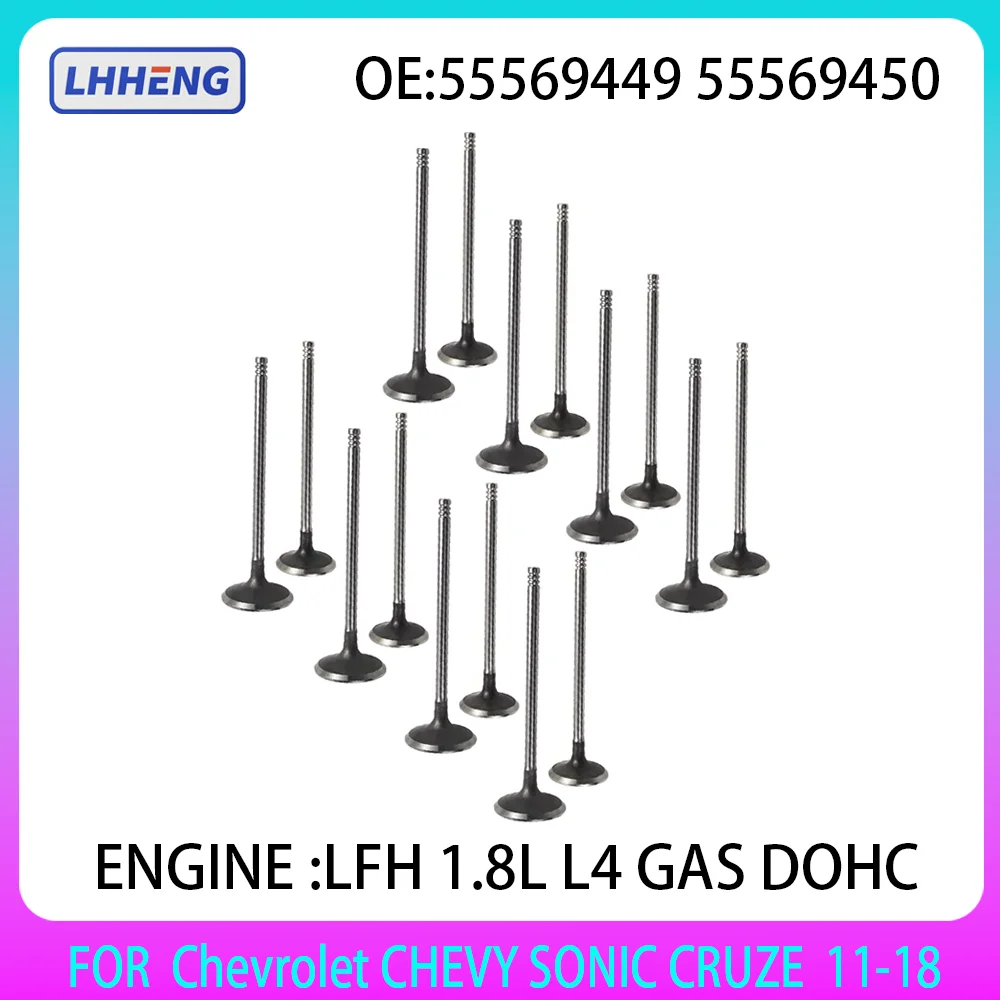 Intake & Exhaust Valve Set Fit For 11-18 GMC Chevrolet Cruze Limited Sonic LFH 1.8L L4 GAS 1.8 L 55569449 55569450 1334213343
Intake & Exhaust Valve Set Fit For 11-18 GMC Chevrolet Cruze Limited Sonic LFH 1.8L L4 GAS 1.8 L 55569449 55569450 1334213343