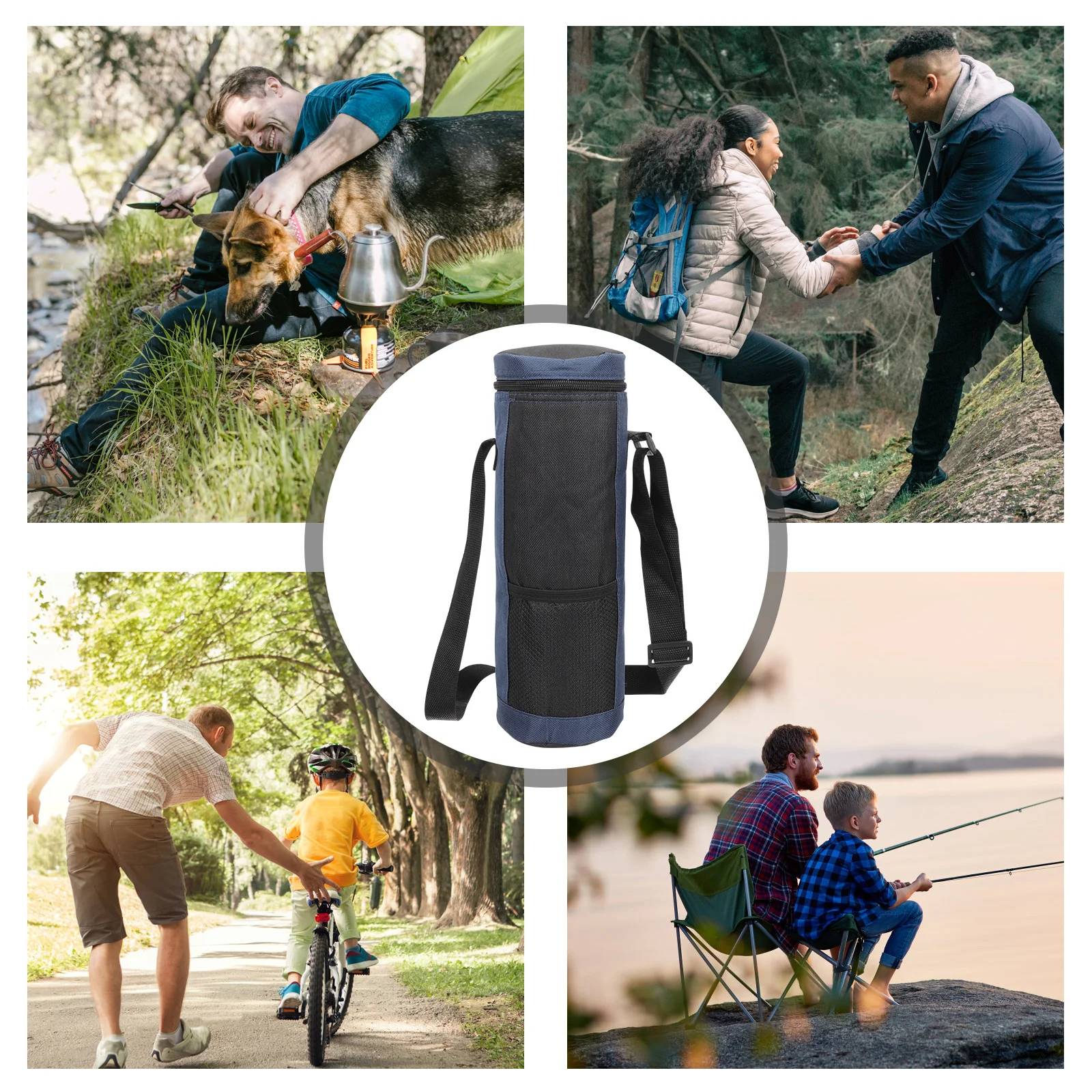 Портативная сумка для хранения бутылки с водой, ткань Оксфорд, кувшин, защитный рукав, регулируемый плечевой ремень, уличный кемпинг, ребенок 
Портативная сумка для хранения бутылки с водой, ткань Оксфорд, кувшин, защитный рукав, регулируемый плечевой ремень, уличный кемпинг, ребенок