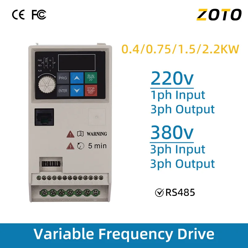 VFD 0.4KW 0.75KW 1.5KW 2.2KW Frequency Inverter 1PH TO 3PH 220V Applicable to Three-phase Motors Frequency Converter AC Drive
VFD 0.4KW 0.75KW 1.5KW 2.2KW Frequency Inverter 1PH TO 3PH 220V Applicable to Three-phase Motors Frequency Converter AC Drive