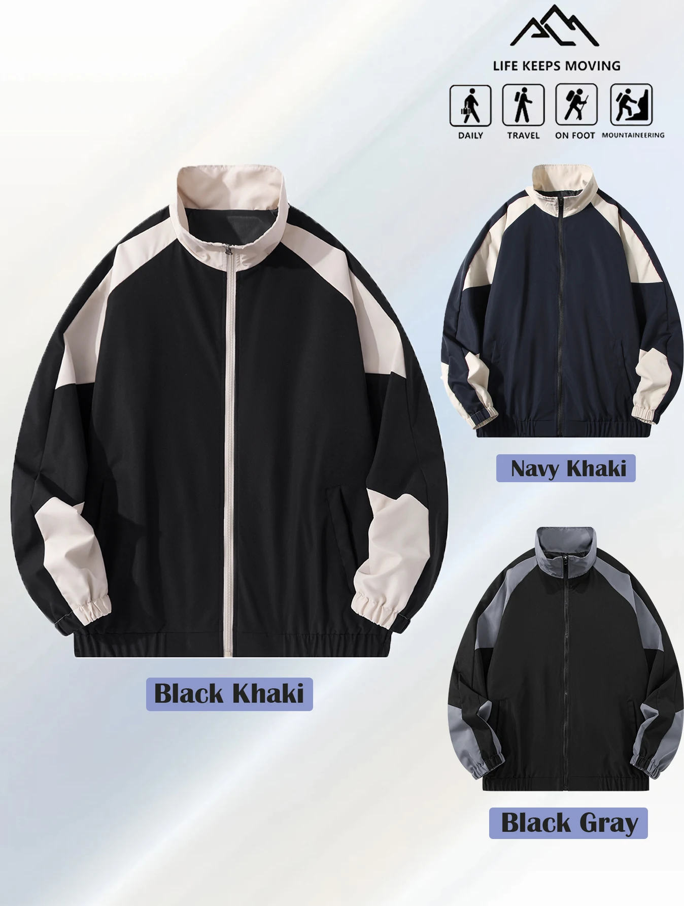 Мужская весенне-осенняя куртка на молнии с цветными блоками — стильная минималистичная и универсальная для консервативного образа, также доступна в стиле пар
Мужская весенне-осенняя куртка на молнии с цветными блоками — стильная минималистичная и универсальная для консервативного образа, также доступна в стиле пар