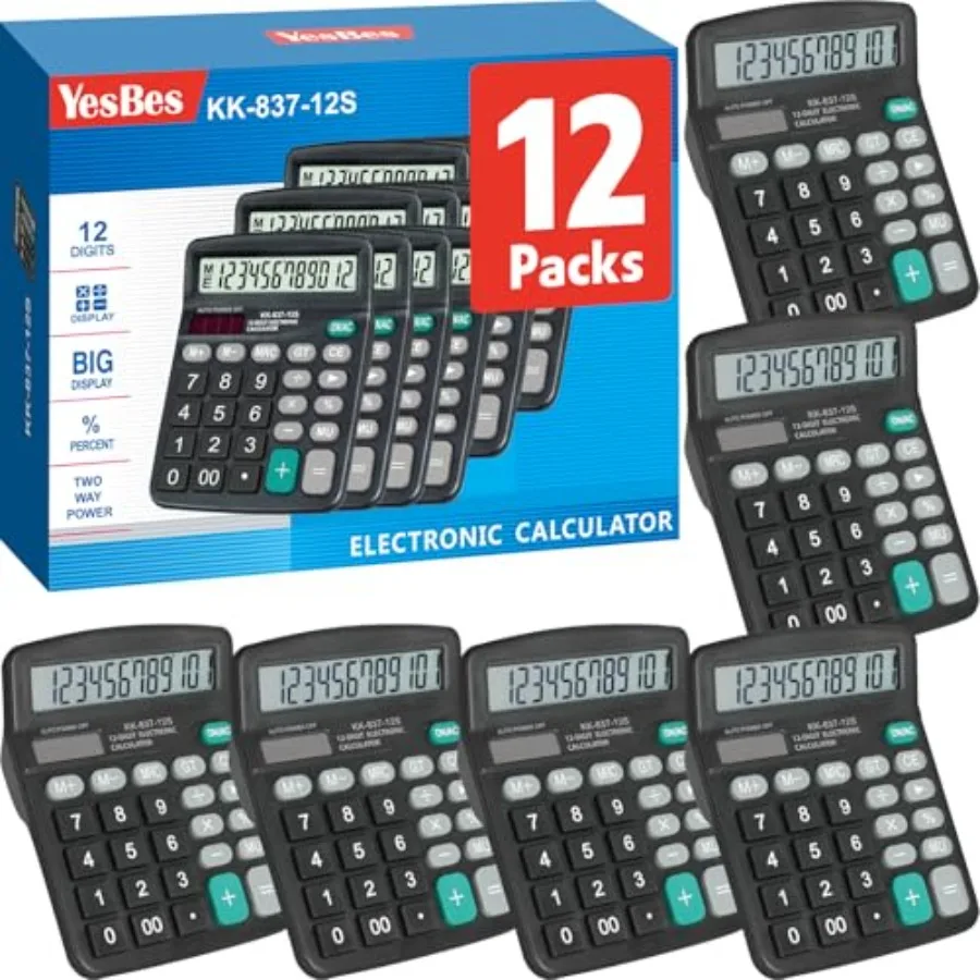 Calculator Bulk Digits Calculators Desktop with Large LCD Display and Sensitive Butto Solar and Battery Dual Power Desk Calcula
Calculator Bulk Digits Calculators Desktop with Large LCD Display and Sensitive Butto Solar and Battery Dual Power Desk Calcula