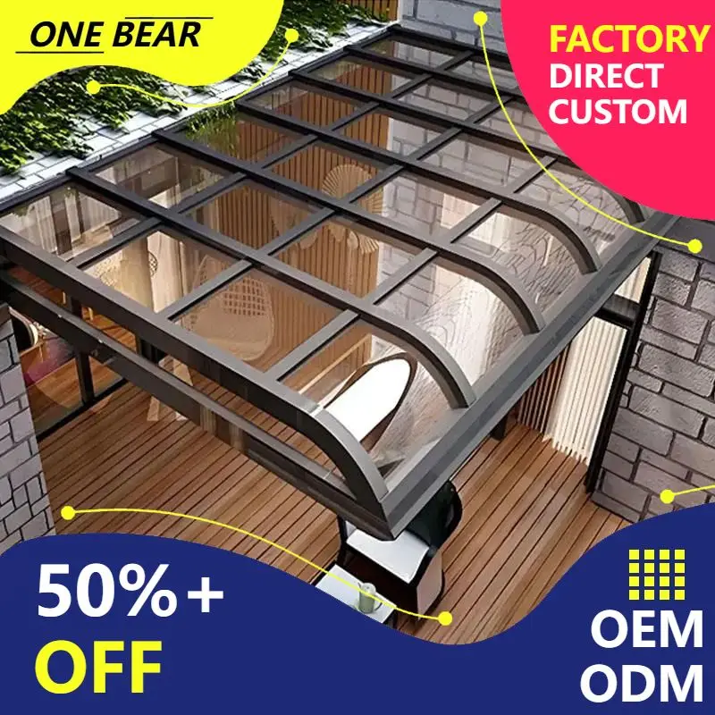 Any Size Custom Sturdy Aluminum Alloy Outdoor Canopy Typhoon Proof Polycarbonate Roof UV Resistant Rainproof Cover for Patio Bal
Any Size Custom Sturdy Aluminum Alloy Outdoor Canopy Typhoon Proof Polycarbonate Roof UV Resistant Rainproof Cover for Patio Bal